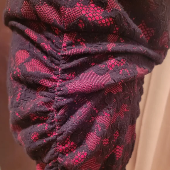 Michael Kors Knit Dress Red with Blacklace Demask - Picture 7 of 9